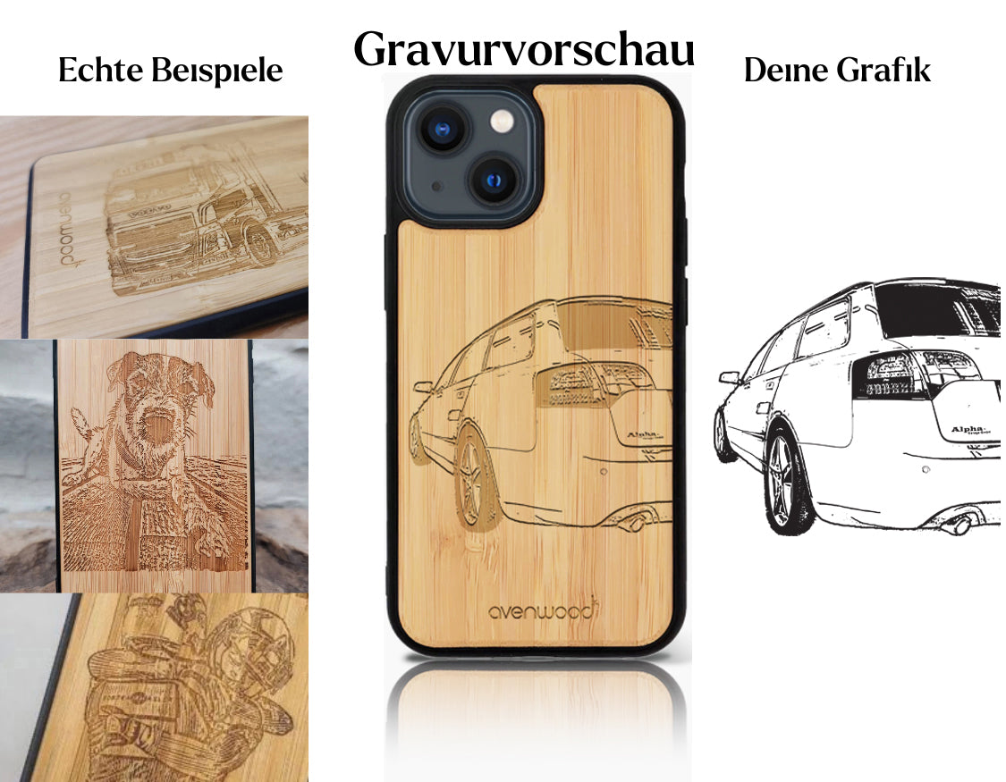 INDIVIDUELL iPhone 13 Bambus-Kunststoff